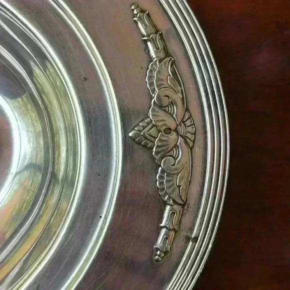 3 Piece Wm Rogers & Son Guild-Cadence Coffee Pot, Bowl, Creamer Silverplate - Picture 5 of 8